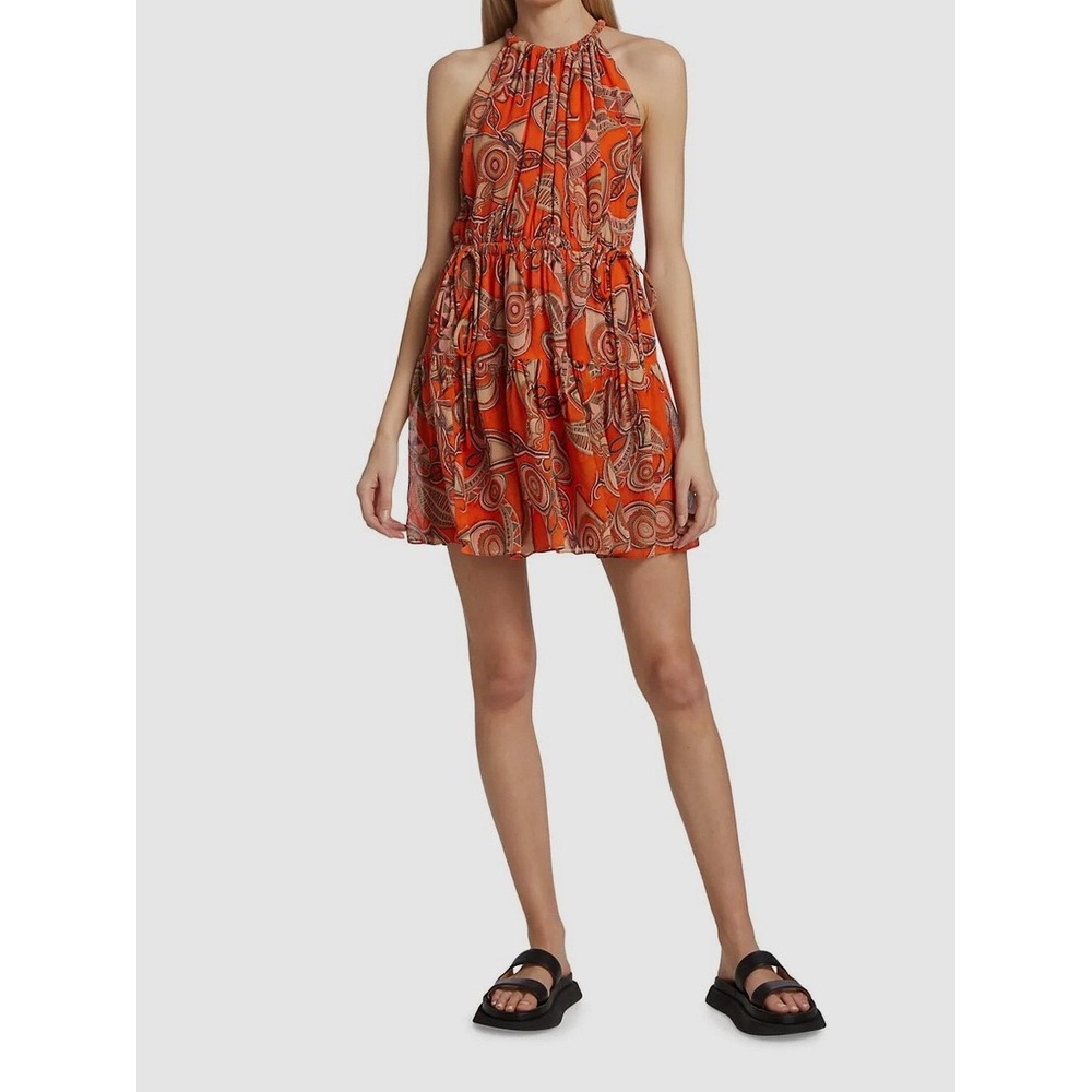 Floral Halter Pleated Dress - Tropical Resort Size 6